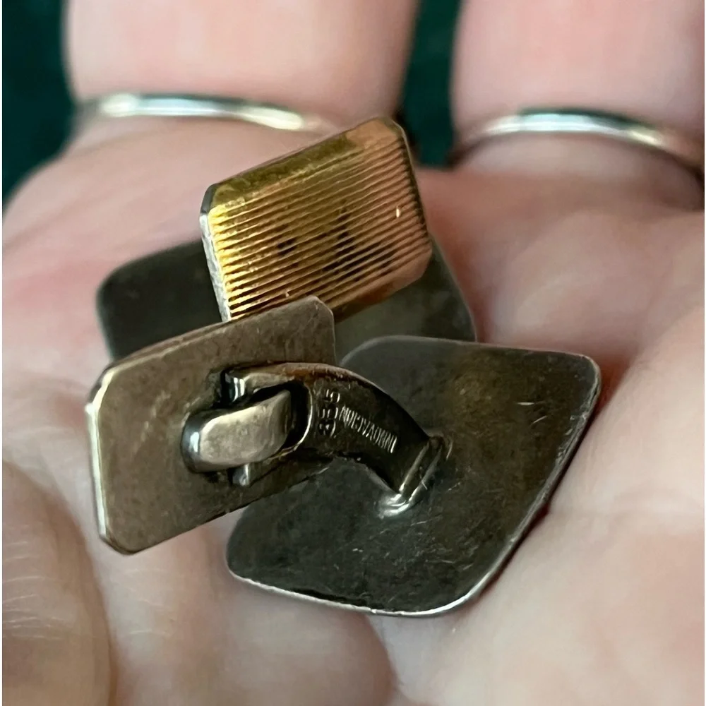 Art Deco 835 Sterling Silver Cufflinks